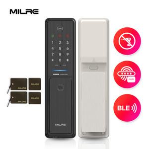 밀레 지문인식 푸시풀 도어락 현관문 번호키 스마트 디지털 ME-P73F