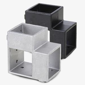 사각 파이프 연결 조인트 브라켓 조립 부속 50mm 4개