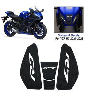 야마하 니그립패드 YZFR7 2021 2022 2023 사이드 연료 탱크패드 탱크 패드 프로텍터 스티커 데칼 가스 트랙