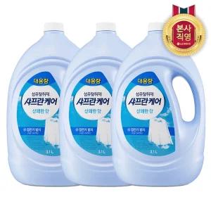 샤프란케어 대용량 섬유탈취제 상쾌한향 리필 3.1L 3개
