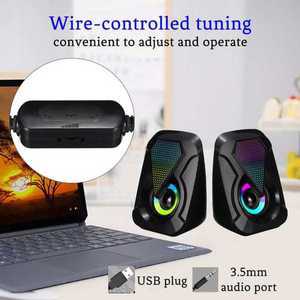 2.1채널 K1053 컴퓨터 스피커 USB 유선 LED 3D 스테레오 사운드 서라운드 PC