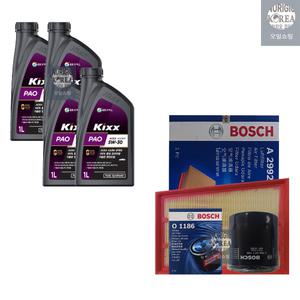 SM6 2.0 가솔린 킥스 PAO A3 B4 5W30 4L 보쉬 필터 엔진오일세트