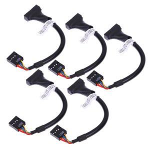 호환 20 보드 케이블 9 2 0 개/대 1/2/5 변환기 패널 어댑터 여성 드라이브 마더 핀 USB 3 0 cd-rom/플로피 남성