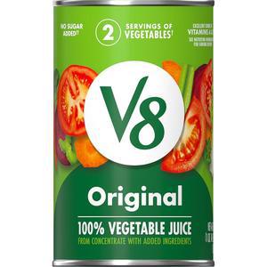 V8 오리지널 100% 야채 주스, 1.3L(44온스) 캔