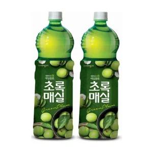 웅진 초록 매실 1.5L 12펫/과일/과즙/주스/쥬스/음료/음료수/페트/페트병/탕비실/대량/대용량/12페트/12개