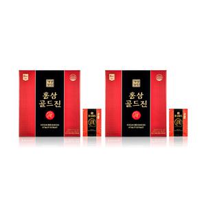 개성상인 홍삼 골드진 50ml, 30입, 2개 + 쇼핑백, 2개