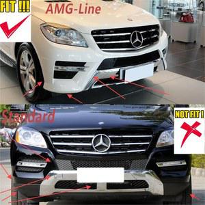 호환 Tuning 클래스 메르세데스 Bodykit 범퍼 2011-2015 앞 스포일러 ML500 스플리터 ML250 립 ML350 3Pcs M W166 ML400