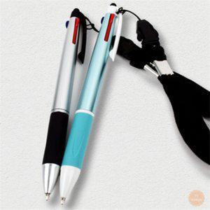 티코 3색 볼펜 터치볼펜 1.0mm 목걸이줄포함