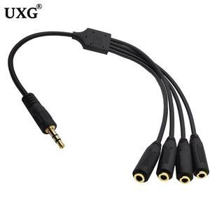 3.5mm 3 웨이 포트 Aux 멀티 헤드폰 이어폰 오디오 분배기 어댑터 잭 허브 스플리터 케이블 익스텐더 1 남