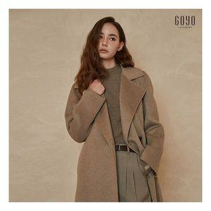 고요 캐시미어100 벨티드 롱코트 802733