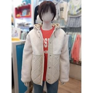에꼴리에세이브존03[역시즌한정판매]겨울여아퀼팅배색양털패딩점퍼22D0155-IV