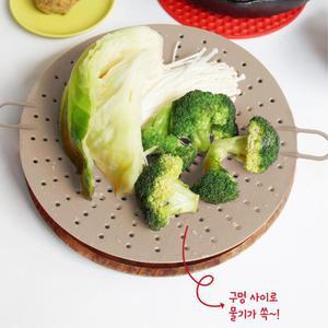 달라붙지 않는 실리콘 찜시트 삼발이 감자 요리찜기 스팀쿠커 찜받침 스티머 고구마