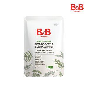 [비앤비] 비건 젖병&식기 세정제 세제 리필형 500ml 1개