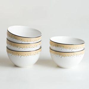깔끔한 화이트 도자기 밥그릇 공기 5p