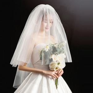 셀프웨딩 면사포 베일 촬영소품 신부 화관 결혼식 헤어 액세사리