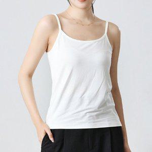 모달 브라캡 끈나시 내장브라 여성 편한속옷 캐미솔 런닝