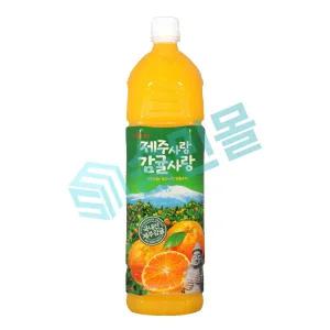 롯데칠성음료 제주사랑 제주감귤 1.5L x 6개입