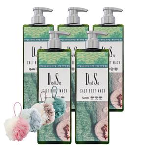 사해 솔트바디워시 750ml 5통 샤워볼증정 자연유래성분 민감피부 미네랄 천연소금100%