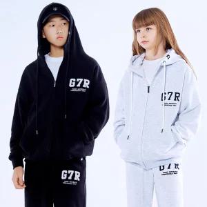 주니어 G7R 아치드 오버핏 후드집업 JHZ-J271
