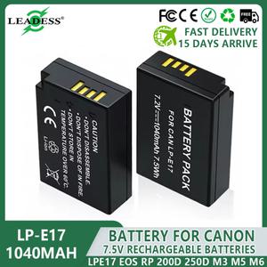LP-E17 카메라 배터리 호환 캐논 EOS R8 RP R50 200D 250D M3 M5 M6 750D 760D T6s 800D T8i LPE17 1040mAh