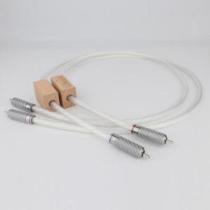 호환 Nordost Odin 레퍼런스 인터커넥트 RCA  케이블 흰색 탄소 섬유 로듐 도금 커넥터 포함
