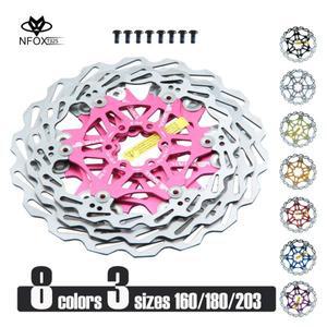 SNAIL 자전거 디스크 브레이크 패드 160mm 180mm 203mm 알루미늄 합금 6 네일 로터 Mtb 도로 자전거 플로팅