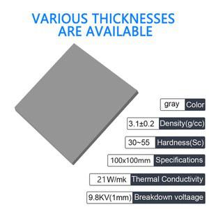 써멀패드 UPSIREN OEM 실리콘 석고 열 패드 CPU GPU 물 냉각 매트 히트싱크 0 75mm 1 25mm