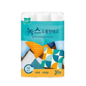모나리자 도톰한데코 3겹 30M 30롤 1개 화장지 휴지