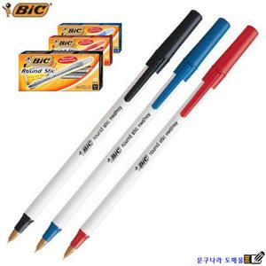 볼펜 라운드 스틱 Round Stic 1.0㎜x12개 Bic