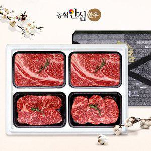 [농협안심한우]냉장]한우선물세트 구이3호 1등급 1.2kg (등심2팩/채끝/안심)