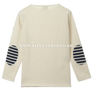 세인트제임스 엘보패치 Guildo U Elbow Patches Ecru 남여공용 무지 긴팔 티셔츠