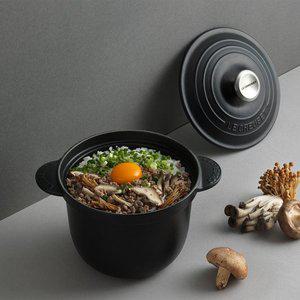 [르크루제](본점)[수분커버증정] 고메밥솥 20cm(2.8L) 매트블랙