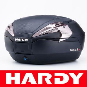 HARDY 48L 리어백 스탠다드 탑박스 원터치방식 오토바이 스쿠터 공구통 헬멧가방 수납박스 배달통 배달함