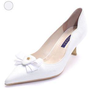 [갤러리아] 세라 여성 백화점 전용 수제화 리본 펌프스 구두 S23P008 화이트 6CM