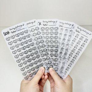 [요상한마트]A6 현금 저축 챌린지 바인더 다이어리 보드판 속지 세이빙보드