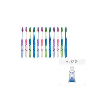 조르단 어린이 칫솔 스텝 4단계 색상랜덤, 12개+증정(가그린 오리지널 100ml, 1개)