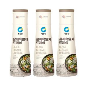 청정원 참깨 흑임자 드레싱 소스 300g 3개