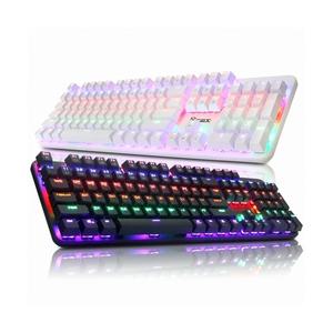 COX CK420 교체축 레인보우 LED 게이밍 기계식 키보드 (블랙, 청축) 빈컴