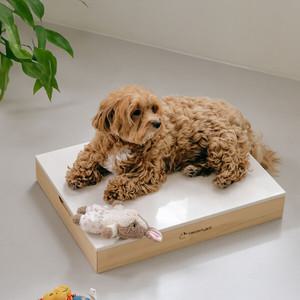 [50%쿠폰다운]서랍형 대리석 M 편백프레임 세트 강아지 대리석 쿨매트 고양이 천연 대리석 돌침대