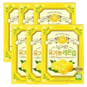 홀베리 1일1레몬 유기농 레몬 즙 원액 스페인산 NFC 착즙액 20gX14포 6박스