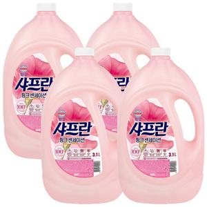 샤프란 핑크 센세이션 섬유 유연제 용기 3.1L 4개