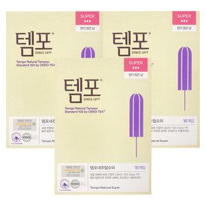 동아제약 템포 내추럴 슈퍼 16P x 3개