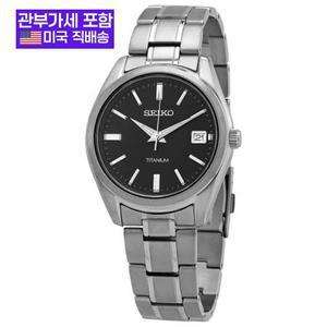 세이코 클래식 쿼츠 블랙 다이얼 남성용 손목시계 SUR375 [관부가세포함]