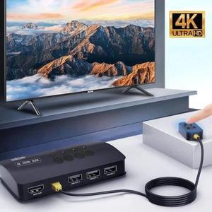 [BZJLRUM8_51BH]유니콘 4K 4포트 HDMI KVM스위치 KVM-400HV