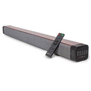 듀얼 서브우퍼 및 4개의 2.5인치 드라이버, 멀티 입력 연결, HDMI ARC, 광학, AUX 무선 연결이 내장된 데코 홈 60W 2.0 채널 오디오 사운드바