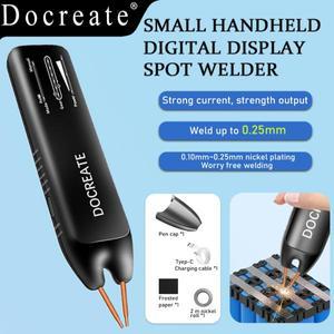 Docreate 756 휴대용 핸드 헬드 스폿 용접기 18650 배터리 DIY 미니 가정용 터치 0.1-0.25mm 니켈 시트