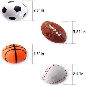 6CM Pu 폼 Fidget 감각 스트레스 공  장난감 스폰지 농구 벤트 테니스 유치원 교육