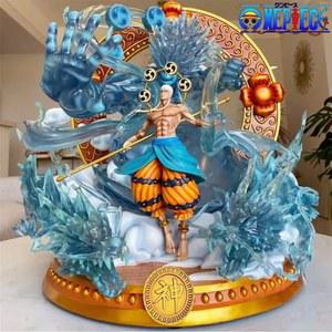 35cm 원피스 애니메이션 피규어 Thor Enel Gk 입상 대형 만화 동상 액션 모델 장난감 소장 장식품 Kids Gi