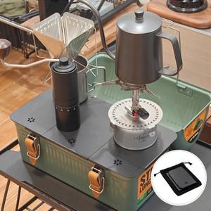 스탠리 도시락 상자 9.4L 캠핑 장비 초경량 알루미늄 휴대용 테이블 플레이트 펠트 라이닝 피크닉 야외 액