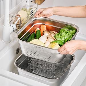 스텐 세척 설거지 야채 타공 워시볼 8L 드레인